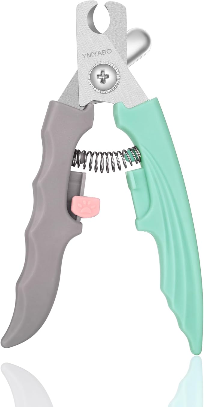 Dog Nail Clipper,Pet Nail Trimmers Safety Guard to Aviod Over Cutting,Puppy Cat Claw Trimmer,with Free Dog Comb & Nail File, Sharp Grooming Clipper, Great for Thick Toenail, Green