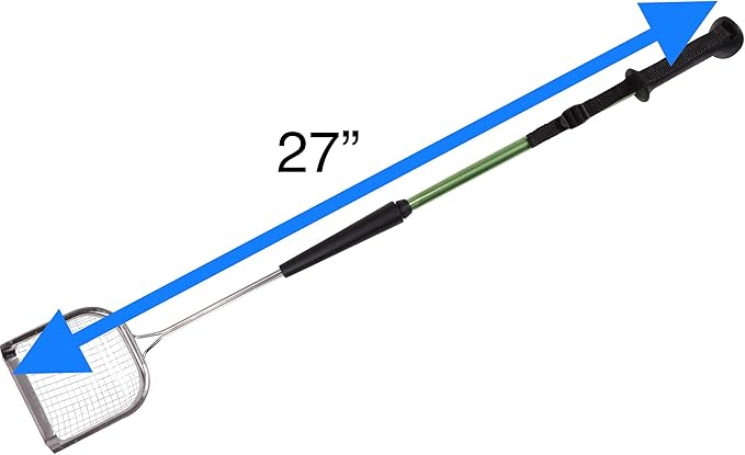 Sand Dipper Metal Cat Litter Scoop – Long Handle Cat Poop Scooper for Litter Box (27”), Heavy-Duty Stainless Steel Kitty Litter Scoop (Junior)