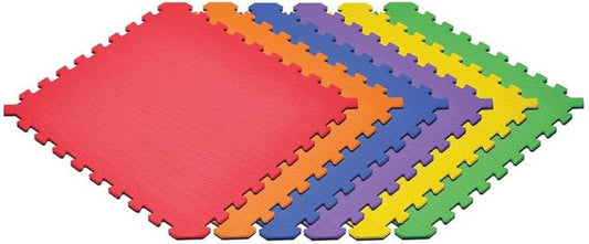 Norsk Dual-Sided Reversible 1/2" Foam Exercise Mats for Home Gym - Interlocking EVA Foam Tiles