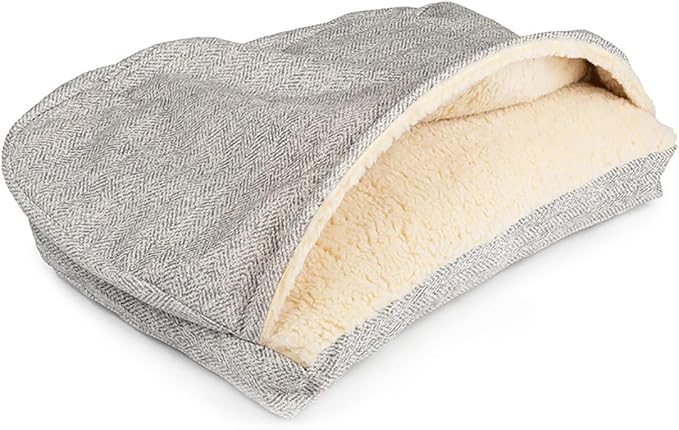 Snoozer Pet Products Luxury Rectangle Cozy Cave Dog Bed with Microsuede, Showdog Collection, Extra Large, Palmer Dove