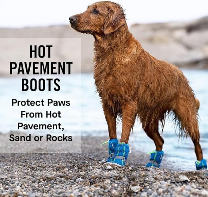 Canada Pooch Dog Boots for Hot Pavement - Dog Boots & Paw Protectors with Anti Slip Rubber | Water Friendly, Breathable Dog Shoes for Hot Days, Great for Dogs Neon Pink - Size 3