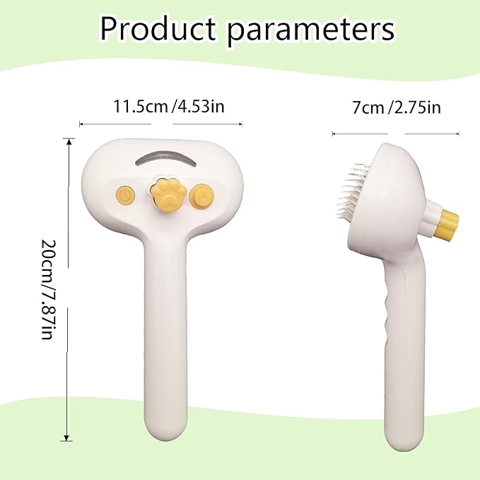 Cat Steam Brush for Shedding Dog Brush with Steam Pet Hair Cleaning Brush Comb for Spray 3 in 1 Pet Grooming for Long & Short Haired Pets – Spritz Defur Comb for cats