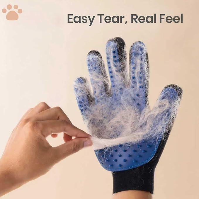 CealumVita Deshedding Glove and Cat Steam Brush Set, Pet Hair Removal Tool with Massage for Dogs and Cats Grooming (Beige spray cmb+gloves-1pair)