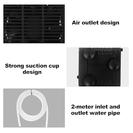 Electric Water Heater Chiller, AC 100‑240V 20L Aquarium Chiller ABS Housing Digital Display Intelligent Temperature Control 70W with Pump for Fish (US Plug Pump US Plug 110V)