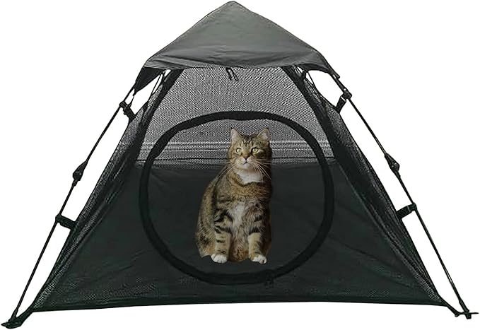 Portable Large Pop Up Pet Cat Tents Enclosures House for Outside Patio Indoor for Cat Puppy Rabbit Small Animals,Quick Opened,Independent or can be Connected to Tunnels