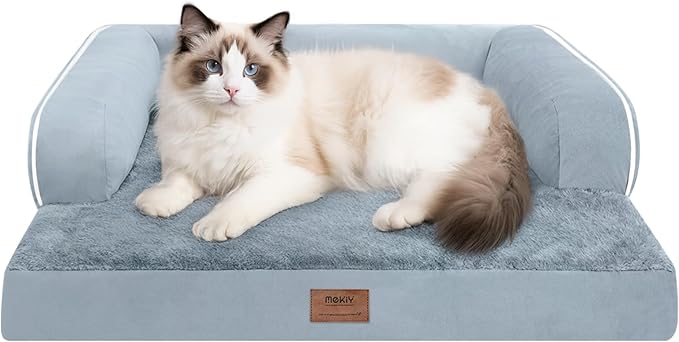 Small Dog Bed Waterproof Orthopedic Dog Beds for Small Dogs Cats Comfy Cat Bed with Washable Removable Cover