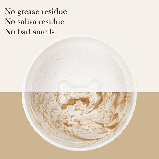 MALACASA Dog Bowls, Ceramic Dog Food and Water Bowls for Small Size Dogs, 1.5 Cups Capacity Pet Bowl for Puppy & Cats (S-1.5 Cups)