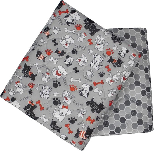 Caldwell's Pet Supply Co. 34x36 Washable Pee Pads for Dogs, Reusable Puppy Potty Mat, Whelping Rug, Waterproof Rug for Dog, Medium (Set of 2)