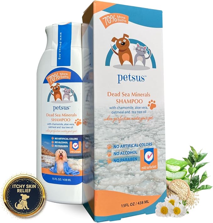 Hypoallergenic Dog & Cat Shampoo and Conditioner – All-Natural Itchy Skin Relief for Allergies | Puppy Safe | Soothing with Tea Tree Oil, Aloe Vera, and Oatmeal for Sensitive Skin