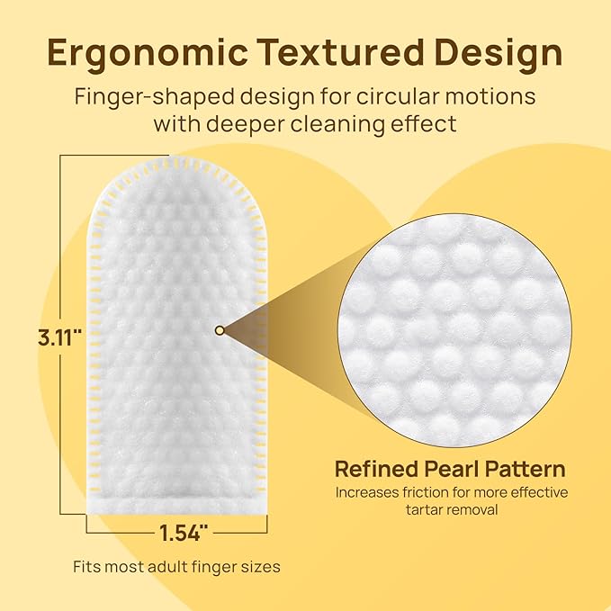 HICC PET Teeth Cleaning Wipes for Dogs & Cats, Remove Bad Breath by Removing Plaque and Tartar Buildup No-Rinse Dog Finger Toothbrush, Disposable Gentle Cleaning & Gum Care Pet Wipes, 50 Counts