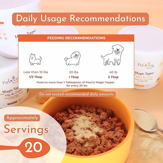 PawCo Magic Topper Original - Dog Food Topper for Picky Eaters, Grain-Free Meal Enhancer, Supports Immune & Digestive Health, 160g