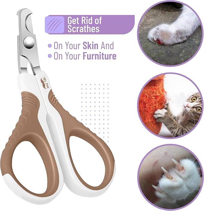Mr. Pen Cat Nail Trimmer - Brown, Claw Clippers for Cats & Kittens, Also Suitable for Small Dogs