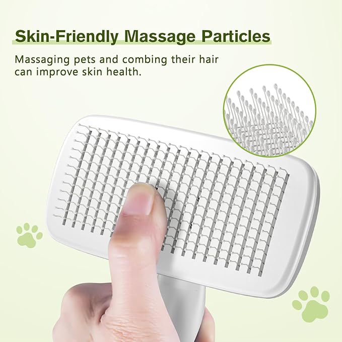 Pecute Self-Cleaning Slicker Brush for Dogs, Cats, Lightweight Dog Brush for Shedding Massaging Grooming, Cat Brush Gently Removes Loose Fur Undercoat for Small Dogs Cats Rabbits of All Hair Types