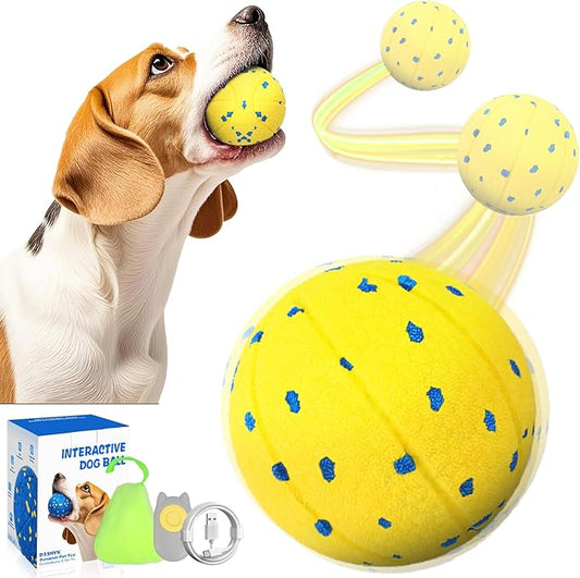 Dog Ball Interactive Dog Toy with Remote Control,Automatic Moving,Bouncing and Rotating 3 Modes,E-TPU Material Aggressive Chewers,IPX7 Waterproof,Rolling Ball for Large Medium Dogs