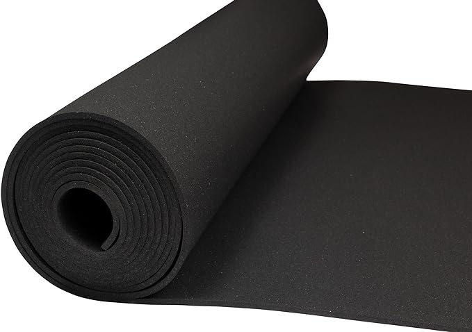 Playsafer Genaflex Rubber Gym Floor Mat, Heavy Duty Commercial Protective Gym Flooring Roll - 8mm Thick (10% Blue, 4' X 4')