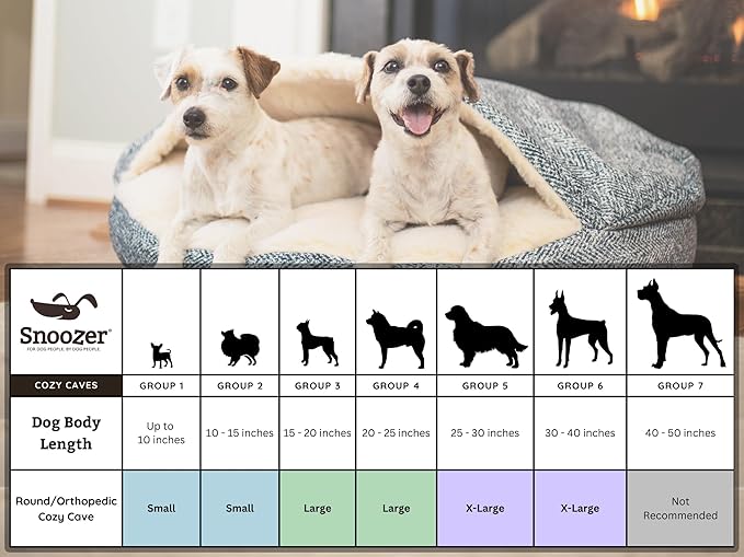 Snoozer Luxury Microsuede Cozy Cave Pet Bed, Small,Black