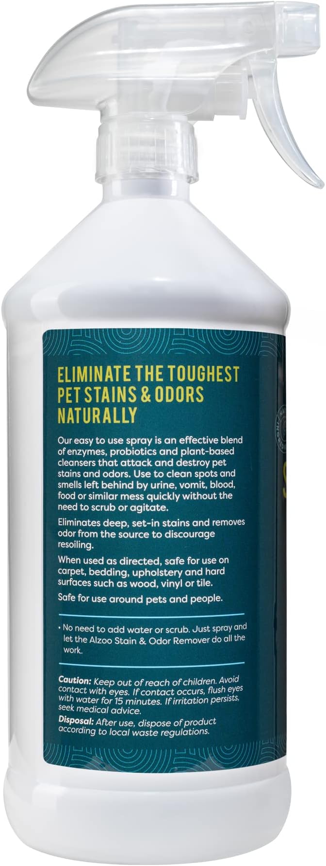 Stain & Odor Remover, Quickly Lifts & Dissolves Pet Stains & Helps Eliminate Odors, 100% Plant-Based Active Ingredients, Citrus Vanilla Scent, 32 Fl. Oz Spray Bottle