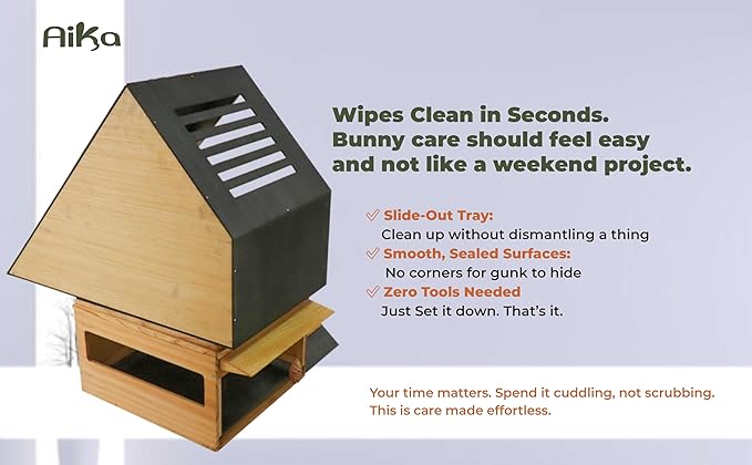 Wooden Rabbit Hideout Castle – Indoor Bunny House & Hut for Rabbits, Guinea Pigs, Chinchillas & Small Pets – Medium Size Habitat – Durable Wooden Rabbit House for Indoor & Outdoor Use