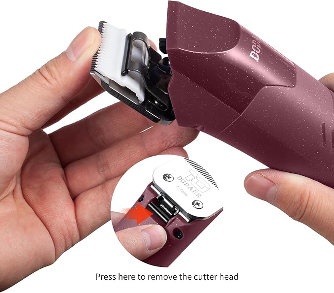 Professional Dog Grooming Electric Corded Clipper Super 2-Speed,Low Noise,Cool & Quiet Running Design for Thick Heavy Coats,Dogs,Cats and Other Animal (Brown)