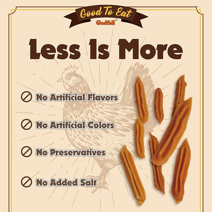 Gootoe Chicken Dog Treats – Chicken Sticks (Mini) 1.5 lb – All Natural, Grain-Free, Low Fat, Premium Training Chews, Healthy & Easily Digestible