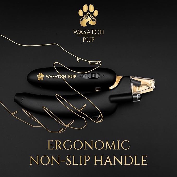 3-in-1 Dog Nail Trimmers and Pet Nail Clippers - Professional Grade with Stainless Steel Blades, LED & UV Light, and Nail Filer for Safety & Precise Toenail Pet Grooming - S to M Dogs