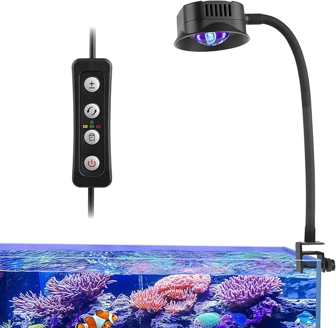 hygger 36W Saltwater Aquarium Light, Reef Light for Corals with Timer Adjustable Color and Brightness, Fish Tank Light with Controller for Marine Aquarium LED 16 to 20-Inch