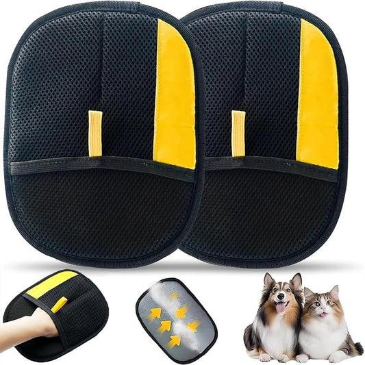 Pet Hair Removal Glove for Cats & Dogs,Upgrade Efficient Grooming Gloves for Pet Hair,Home Use Reusable Cat & Dog Hair Remover for Couch, Furniture, Carpet, Curtain(2pcs)