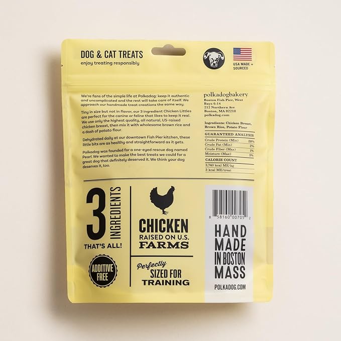 Polkadog Crunchy Training Bits Variety 3-Pack – Includes Chicken Littles, Lucky Duck, Salmon Says – All Natural Training Treats, Handcrafted in USA. Great for Dogs with Allergies – 7oz (Pack of 3)