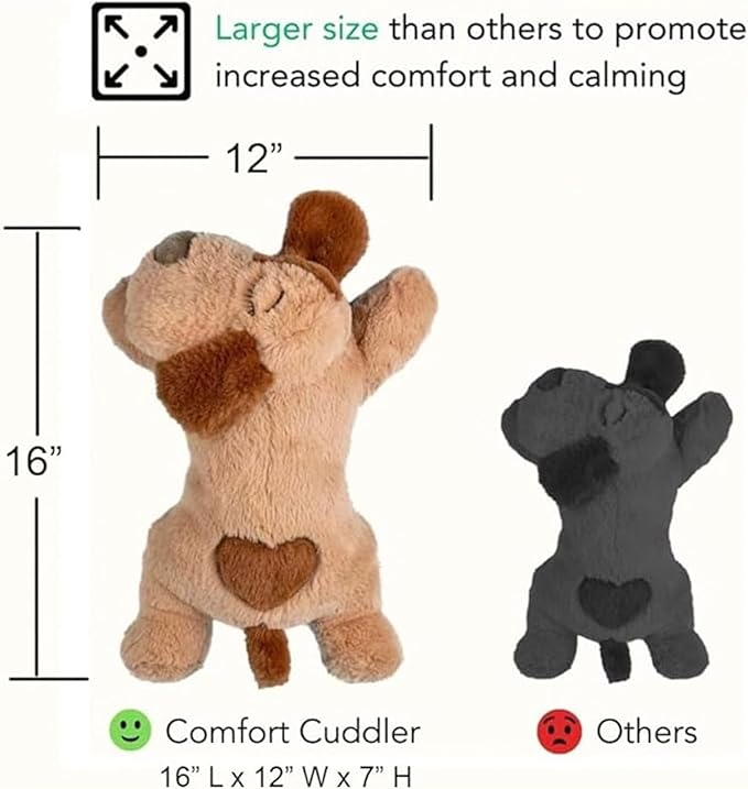 iHeartDogs Heartbeat Puppy Toy - Comfort Cuddler Pillow - Dog Anxiety Toy