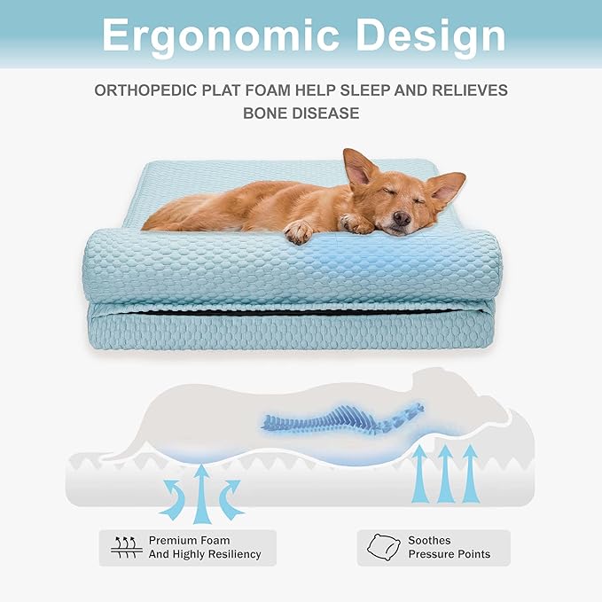 Tinaco Orthopedic Dog Couch Bed for Large Dogs, Cats - XX-Large, Washable, Removable Cover