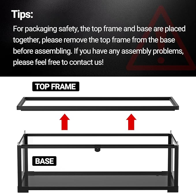 REPTIZOO 50 Gallon Large Turtle Tank Aquarium, 36"×18"×18" Tortoise Habitat Water-Land Ecological Turtle Tank with Drainage System Aquatic Aquarium, Terrarium for Tree Frogs, Salamanders