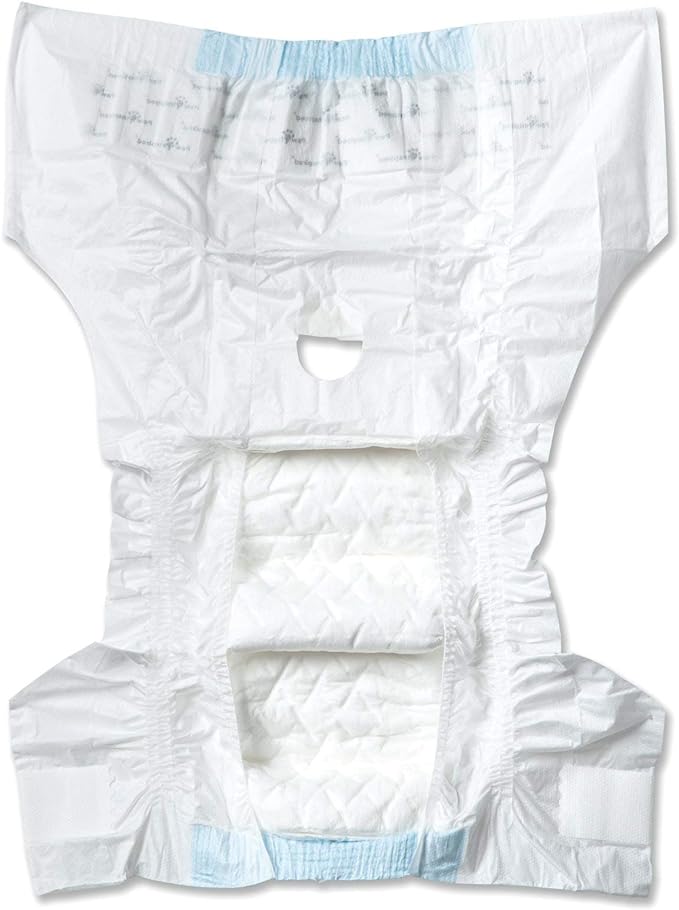 Paw Inspired Disposable Dog Diapers | Female Dog Diapers Ultra Protection | Diapers for Dogs in Heat, Excitable Urination, or Incontinence (12&144 Count) (X-Small (12 Count))