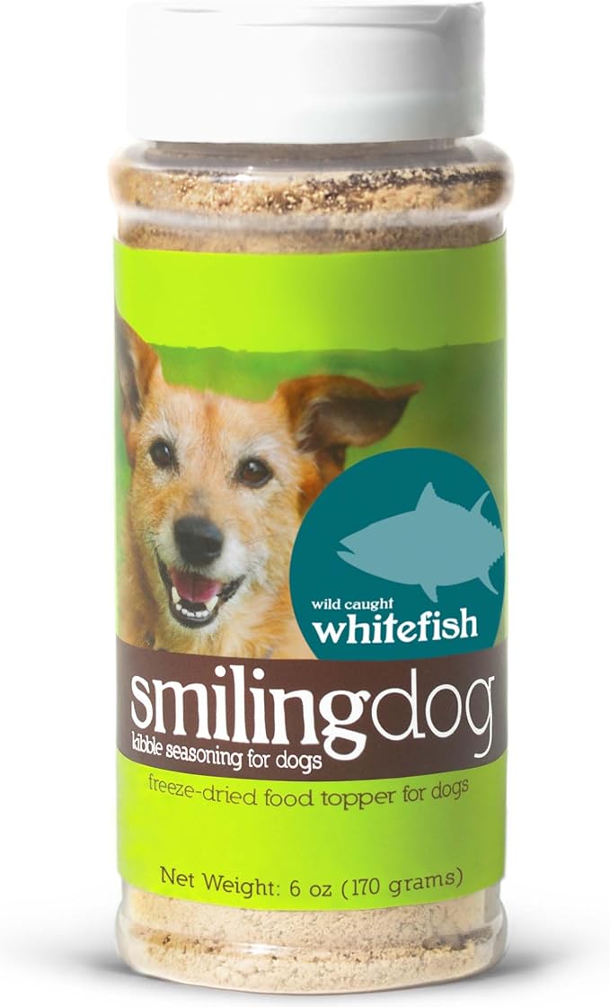 Herbsmith Kibble Seasoning – Freeze Dried Wild-Caught Whitefish – Dog Food Topper for Picky Eaters - 6 oz