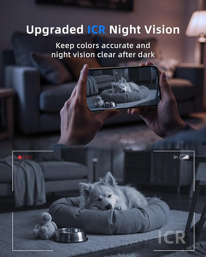 Indoor Camera 5G WiFi Pan & Tilt 2.5K 4MP Compatible up to 256GB SD Card (Not Included) - Security Camera Indoor, Plug-in Puppy/Pet Camera with Speaker/Phone App for Room, Motion Tracking