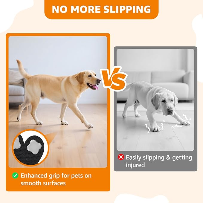 Paw Pads for Dogs Traction for Senior Dogs - Non Slip Sticky Dog Paw Grip Pads Covers, Anti-Slip Adhesive Dog Paw Pads for Slippery Hardwood Floors to Prevent Slipping While Walking Running