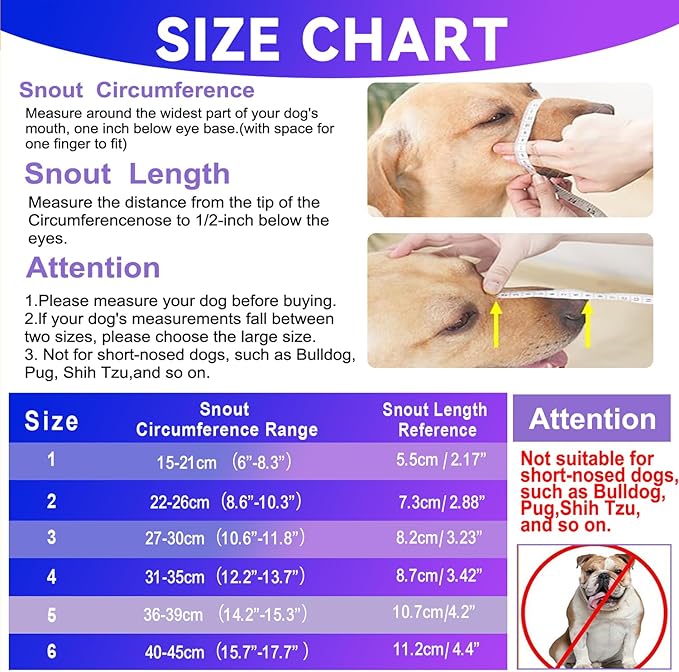 Basket Muzzle Allows Panting Drinking - Anti Biting Chewing, Suitable for Grooming Trimming Training, Transparent, Size 4