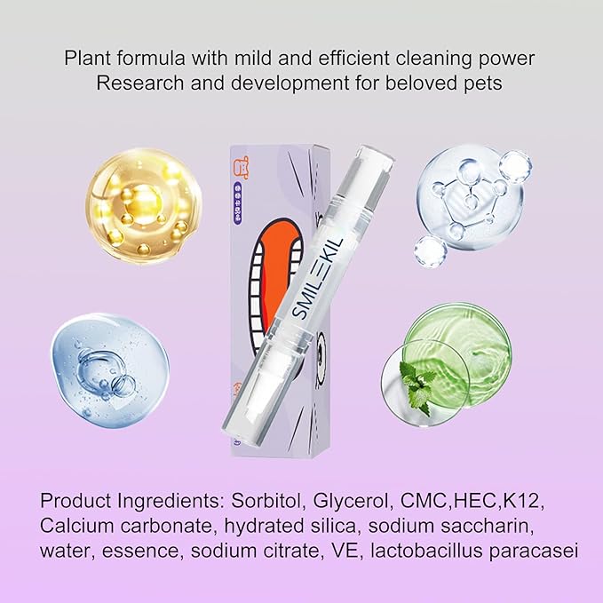 Three Pieces of Dog and cat Tooth Cleaning Pen Oral Repair Gel Toothbrush Tooth Care Gel Pen