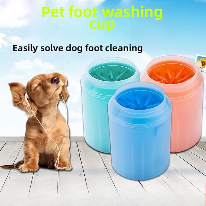 Portable Dog Paw Cleaner Dog Paw Washer Paw Mud Cleaner Pet Foot Cleaner Suitable for Large, Medium and Small Dogs/Cats (Green, Small)