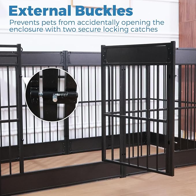 Dog Playpen, 31.5" Height Dog Pen Indoor, Heavy Duty, Safe and Sturdy, Furniture Style Puppy playpen