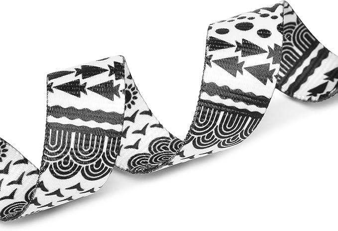 Mercano Adjustable Dog Collar - Special Design Patterns, Soft Nylon Comfortable Sturdy Pet Collar for Small Medium Large Dogs (S, Black White B)