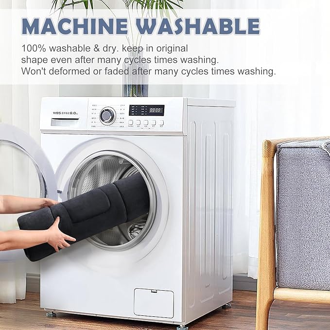 JoicyCo Soft Dog Crate Bed Pad Mat, 42 in Non-Slip Bottom Washable for Large Dogs, Pet Mattress Kennel Pad, Dark Gray