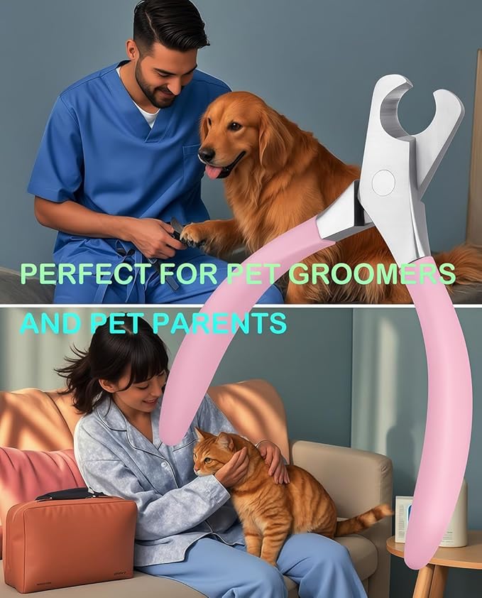 Large Dog Nail Clippers Wide Jaw Opening Heavy Duty Dog Nail Trimmer Cat Claw Clippers