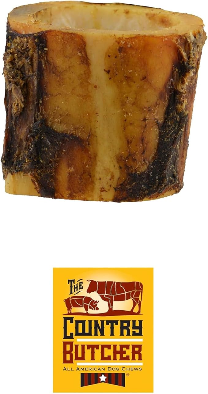 2" Beef Marrow Dog Bones for Aggressive Chewers, Small Breed Dog Treat, Natural, Tough, Chew Toy, Made in The USA, 6 Count