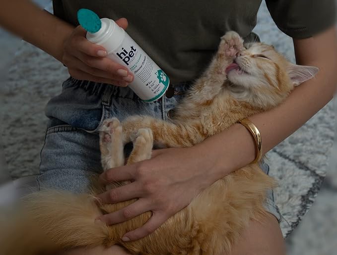 Hi Pet Dog Paw Cleaner Foam with Built-in Paw Scrubber Brush, Paw Cleaner for Dogs and Cats, Cat and Dog Paw Moisturizer, Effortless and Easy-to-Use Bottle Design Dog Feet Cleaner, 5.07 Fl Oz