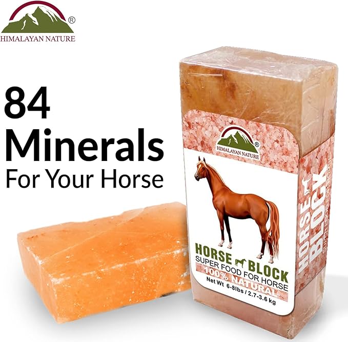 Licking Salt for Horse, 100% Pure Himalayan Pink Salt Chunks, 6 LBS, Animal Feed Salt Chunks, Horse Salt Licks, Natural Mineral Salt - Pack of 2