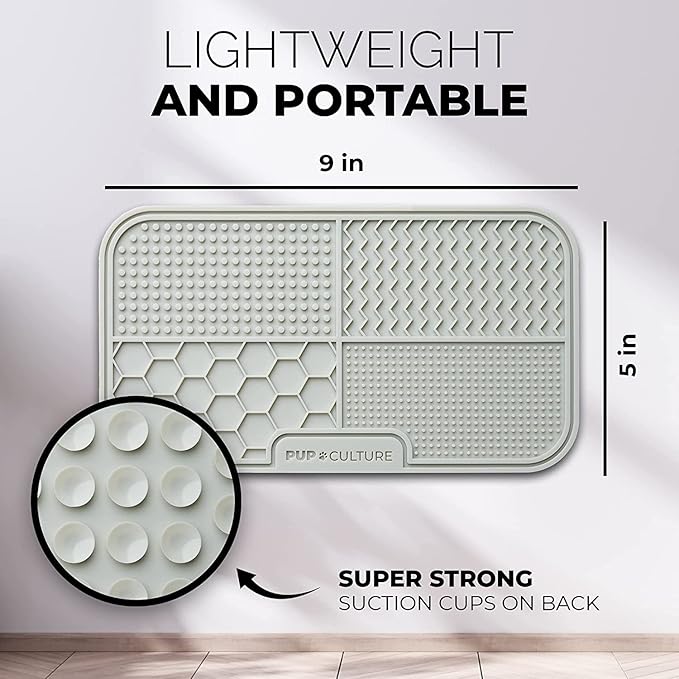 Pup Culture Dog Lick Mat for Dogs (2 Pack), Feeding Pad for Anxious Pets Plus 4 Different Puzzles for Mental Stimulation for Dogs - Supports Mental, Dental, and Digestive Health - Heavy Duty