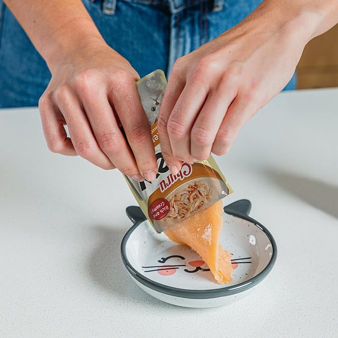 INABA Churu Stew for Cats, Side Dish Pouch with Vitamin E, 1.4 Ounces per Pouch, 12 Pouches, Chicken & Seafood Variety