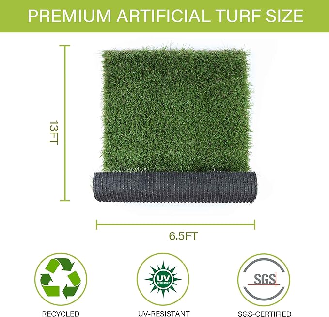 Fake Grass for Dog to Pee on Artificial Grass for Dogs Grass Turf Mats for Puppy Pee Training Dog Pee Pads Extra Large for Dogs 6.5x13FT Dog Supplies Reusable