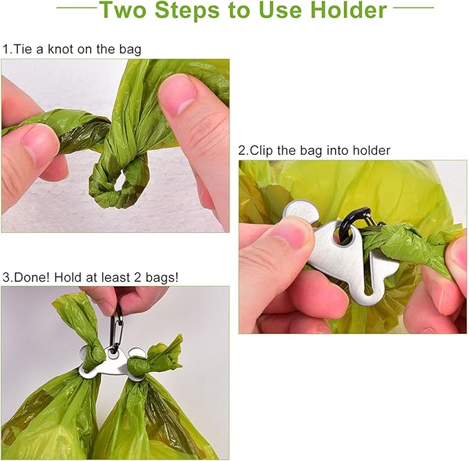 Dog Waste Bag Dispenser Pet Poop Bags Holder for Doggie Waste Bags Dispensers Soft Fabric Zipper Small Doggy Puppy Pouch for Leash Accessory Attachment with Carrier,2PCS Black