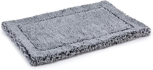Stoutwool Indestructible Dog Bed - Fluffy Chew Proof Dog Crate Pad - Tough Kennel Pad for Aggressive Chewers - Washable, Ideal for Jumbo Breeds & Fits 54-Inch Crate - 53"x35", Charcoal